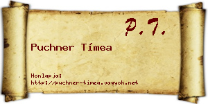 Puchner Tímea névjegykártya